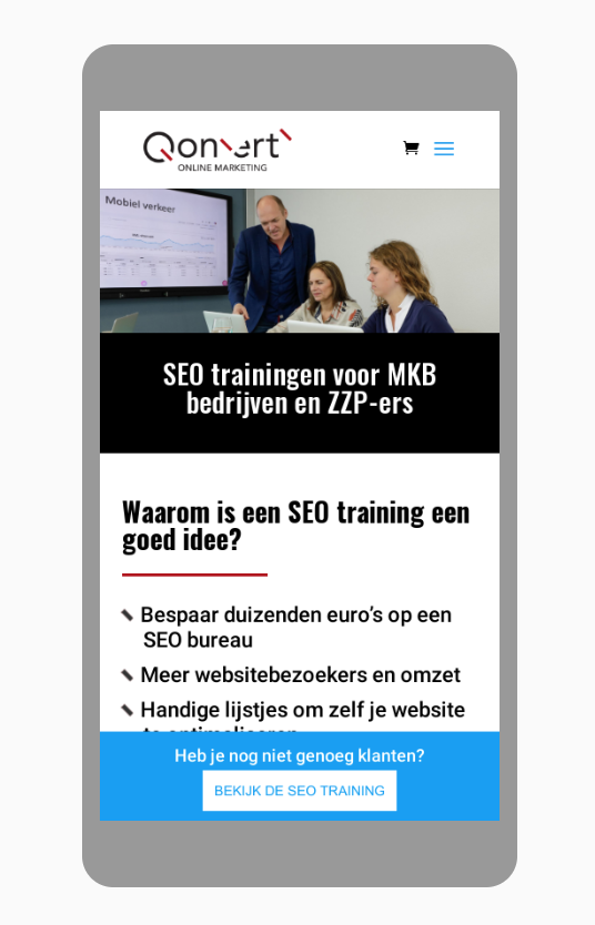 Website mobiel vriendelijk maken