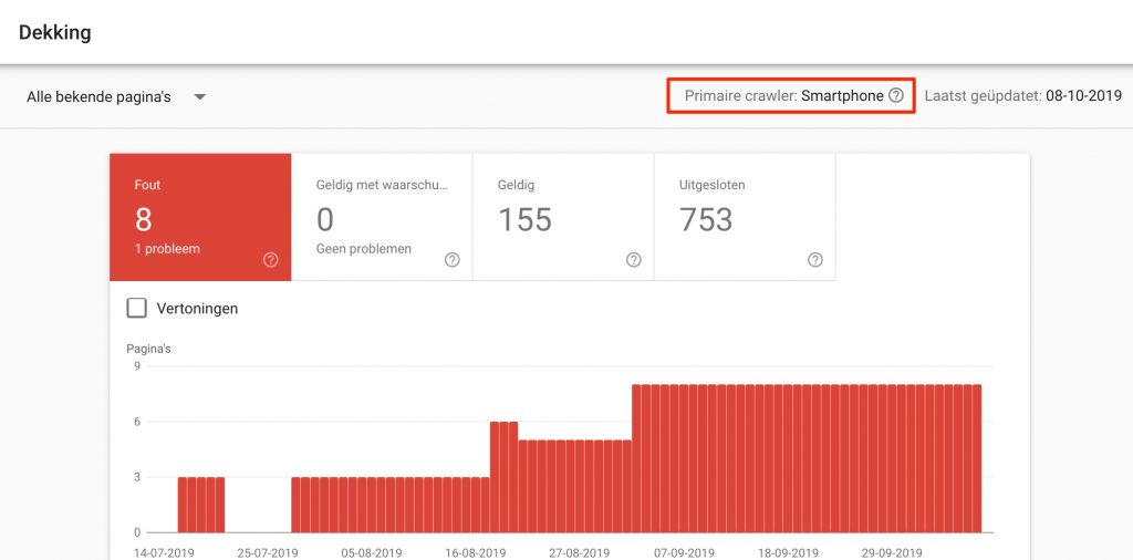 Search Console Mobile Frist Indexing
